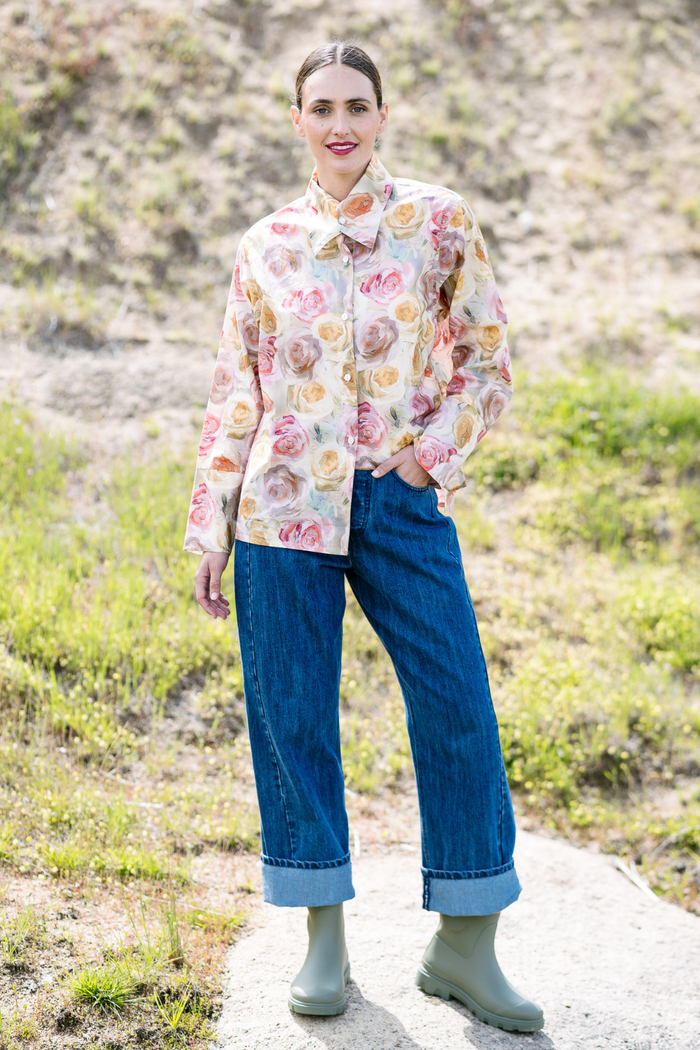 M.A.Dainty Actress Shirt Roses