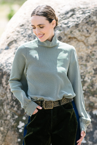 M.A.Dainty Dutchess Blouse Green