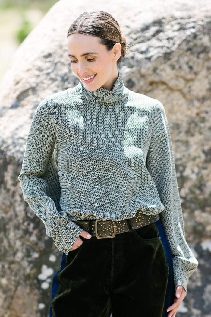 M.A.Dainty Dutchess Blouse Green