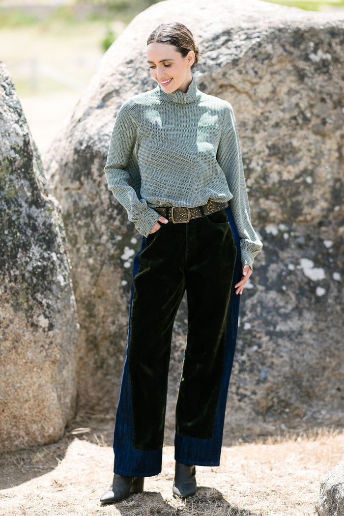 M.A.Dainty Dutchess Blouse Green