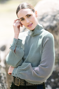 M.A.Dainty Dutchess Blouse Green