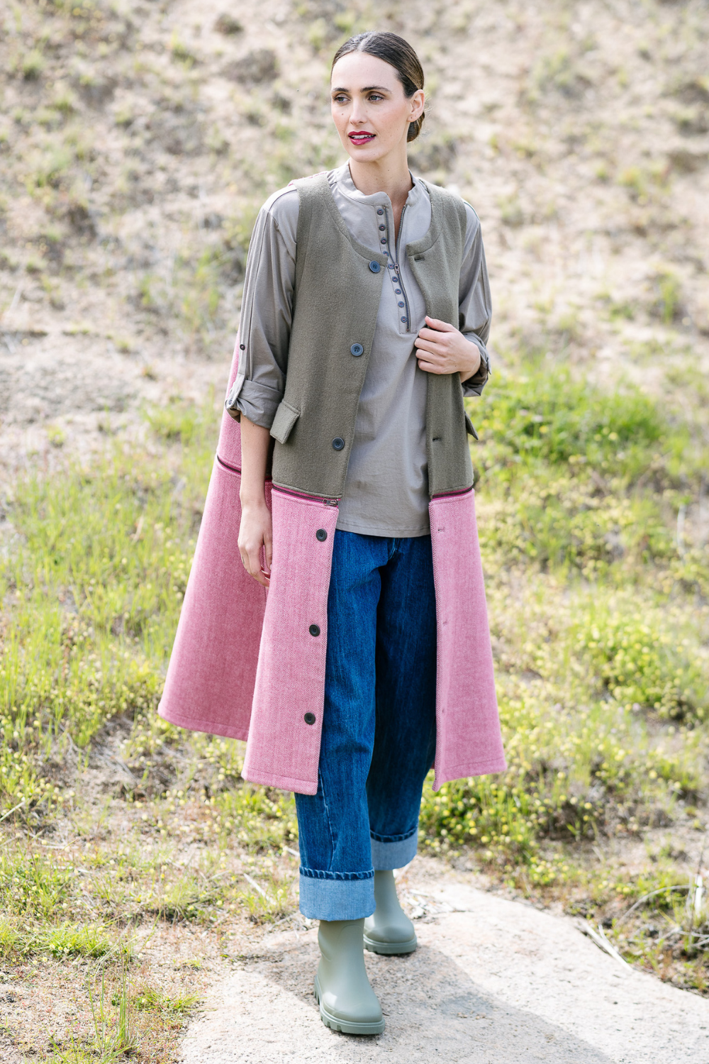 M.A.Dainty Freeze Detachable Coat