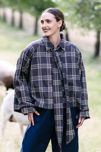 M.A.Dainty Goldie Jacket Brown/Gold Check Pre-Order