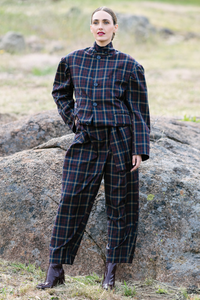 M.A.Dainty Provador Pants Navy/Red Check