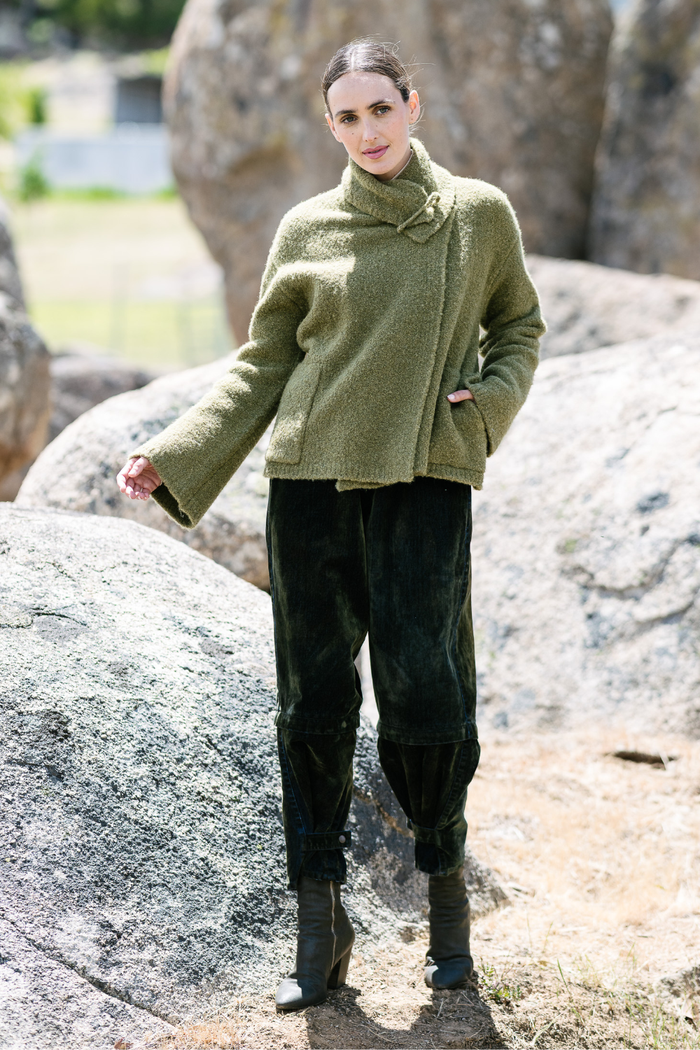 M.A.Dainty Shetland Cardigan Knit Grass Pre-Order