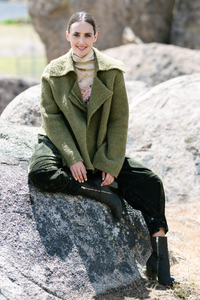 M.A.Dainty Shetland Cardigan Knit Grass