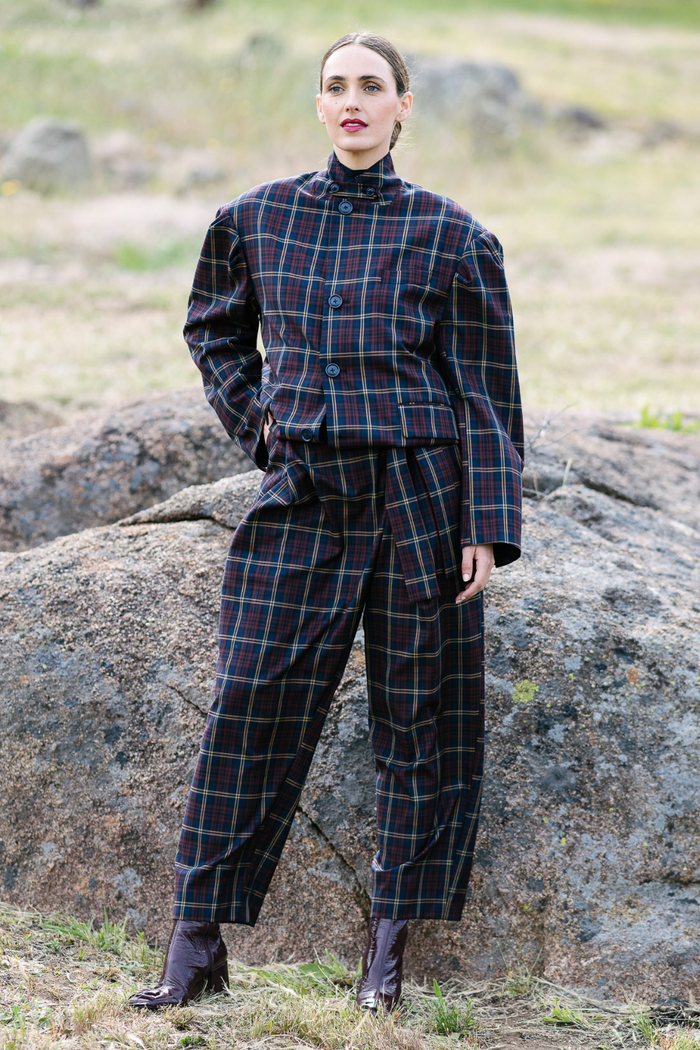 M.A.Dainty Skye Jacket Navy/Red Check Pre-Order