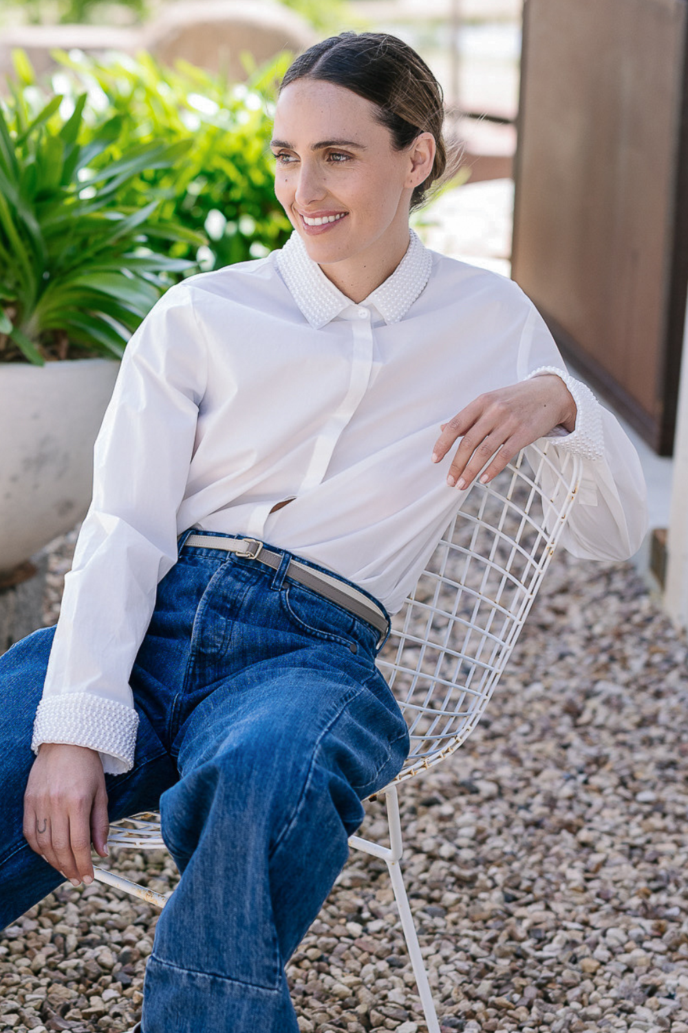 M.A. Dainty Stand By Shirt White Pearl