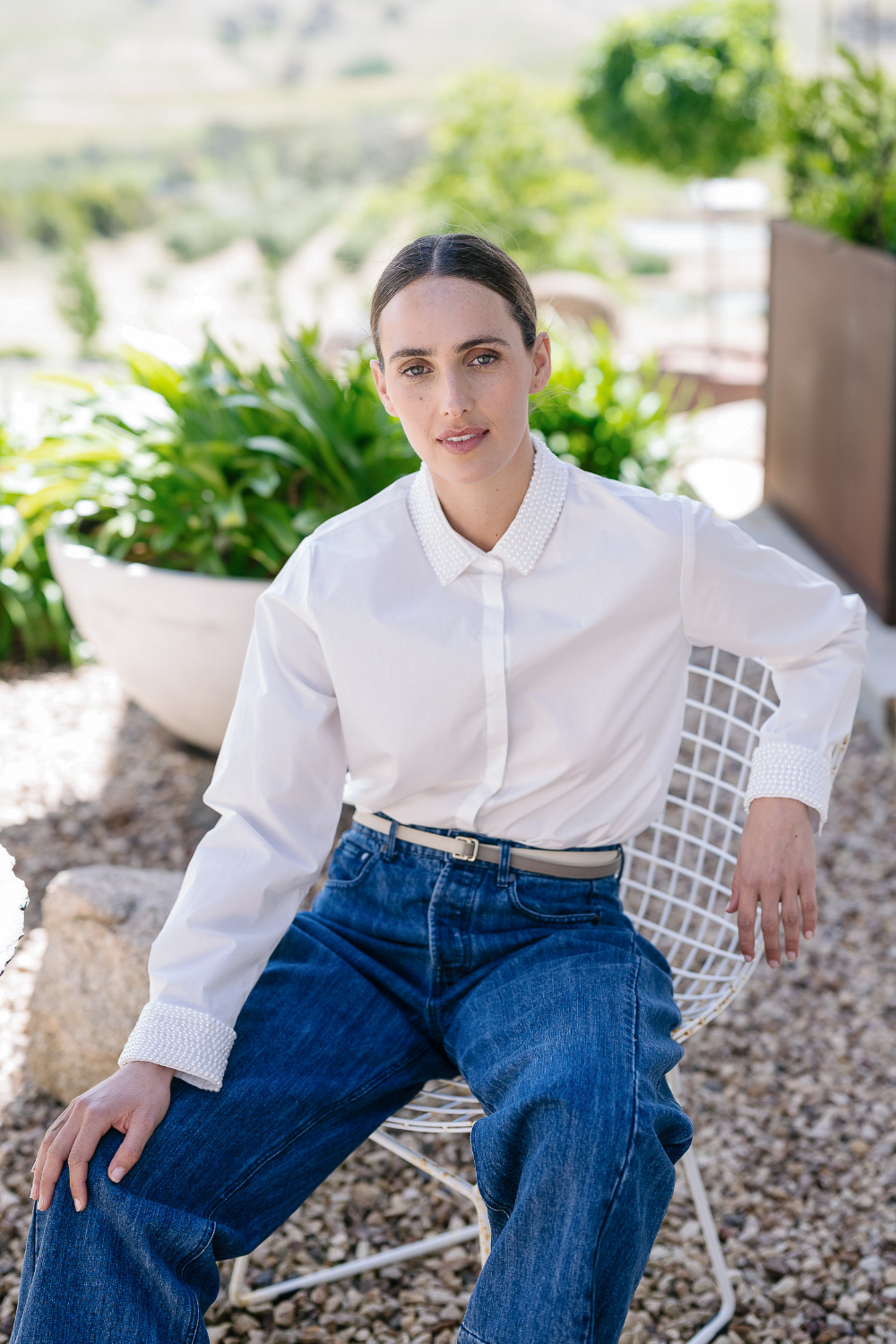 M.A. Dainty Stand By Shirt White Pearl
