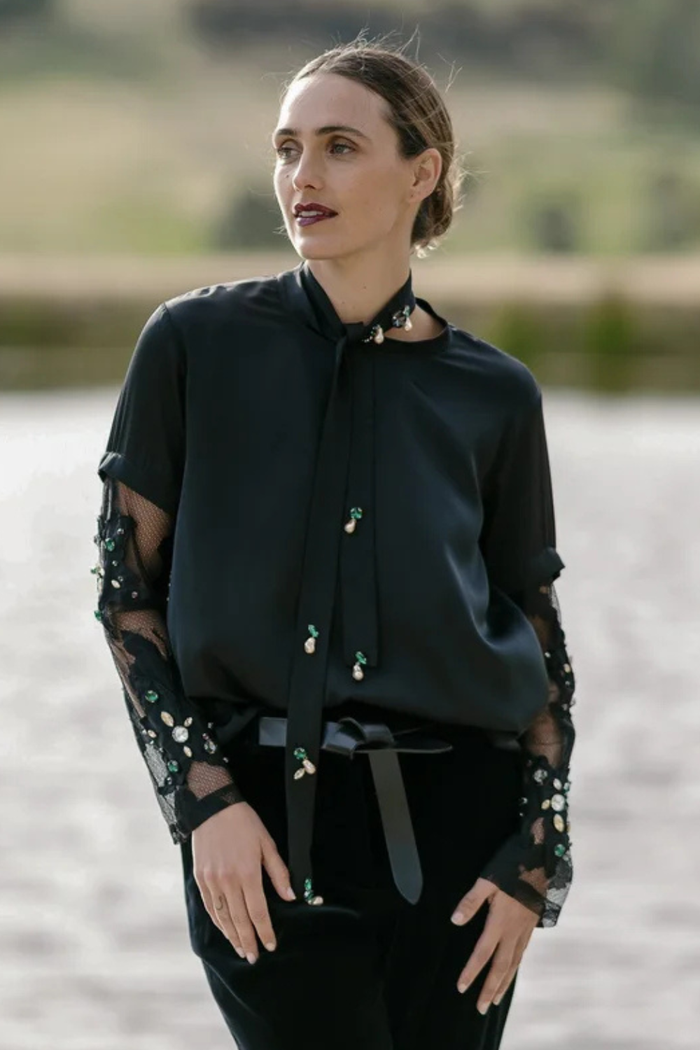 M.A.Dainty Tara Scarf Black