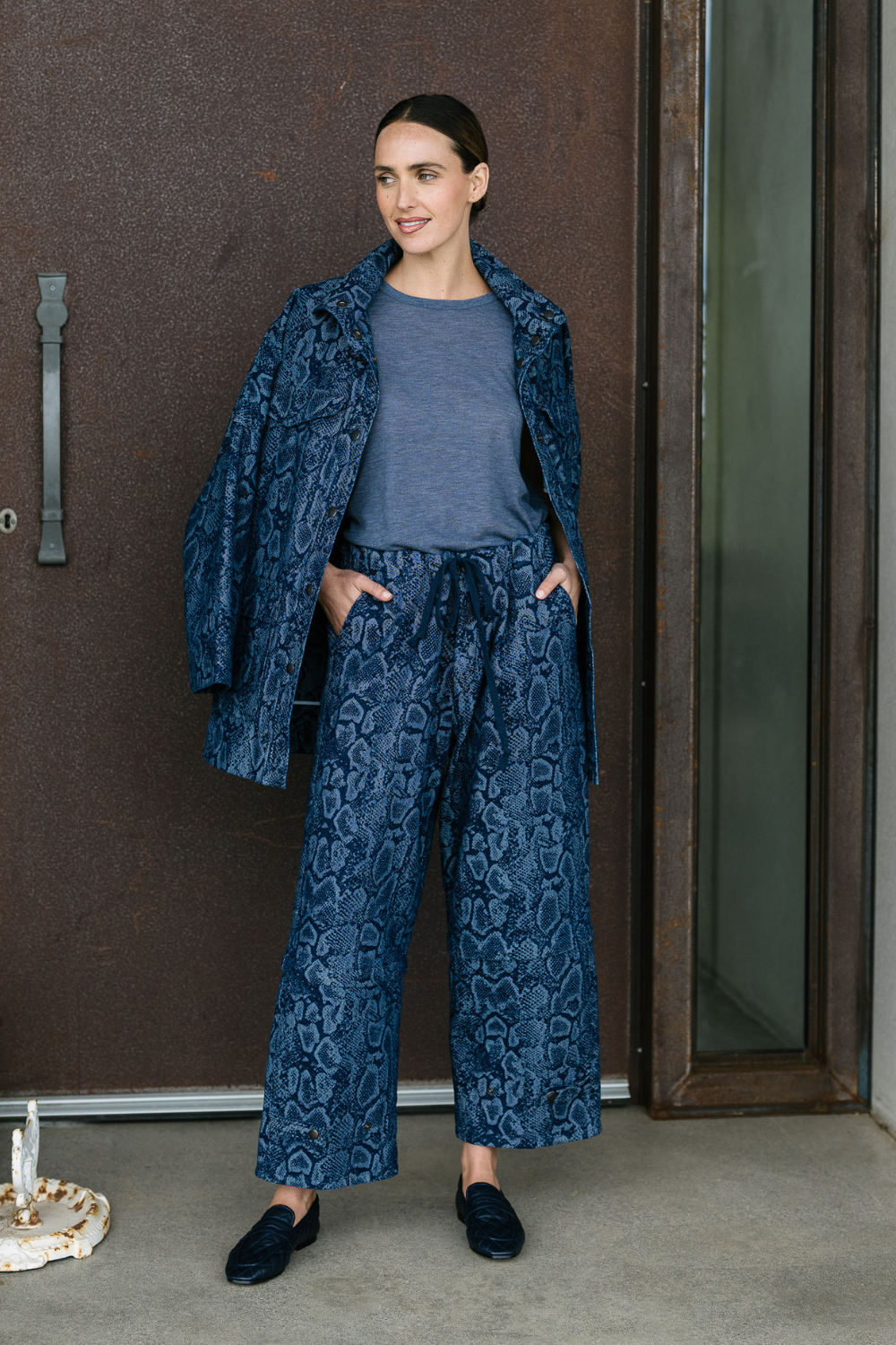 M.A. Dainty Trucker Denim Snake