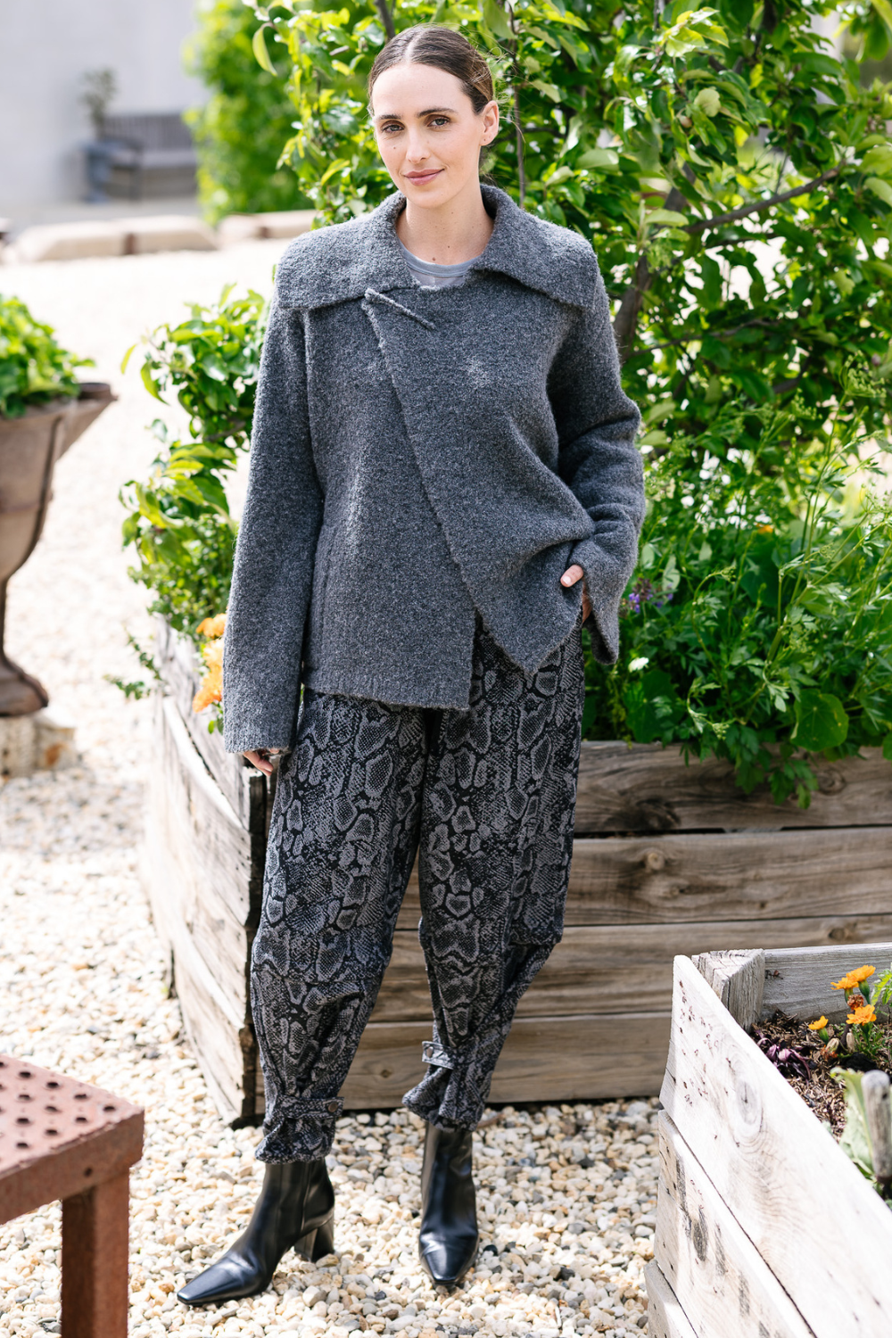 M.A. Dainty Trucker Grey Snake