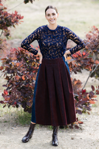 M.A.Dainty Barre Top Navy