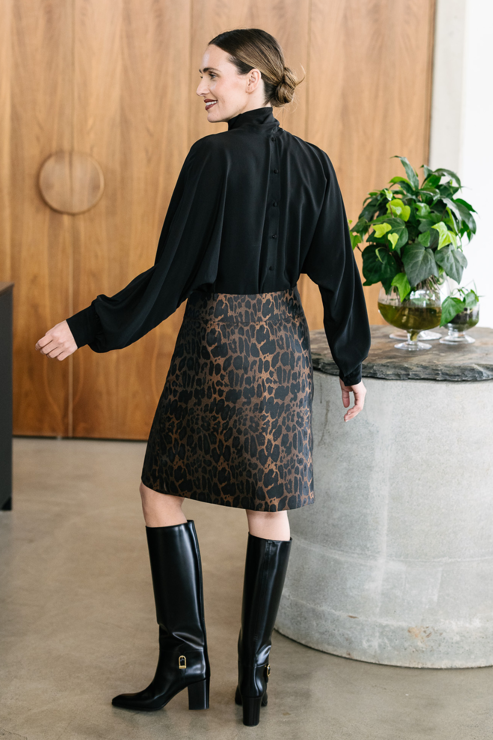 M.A.Dainty Inferno Skirt Leopard