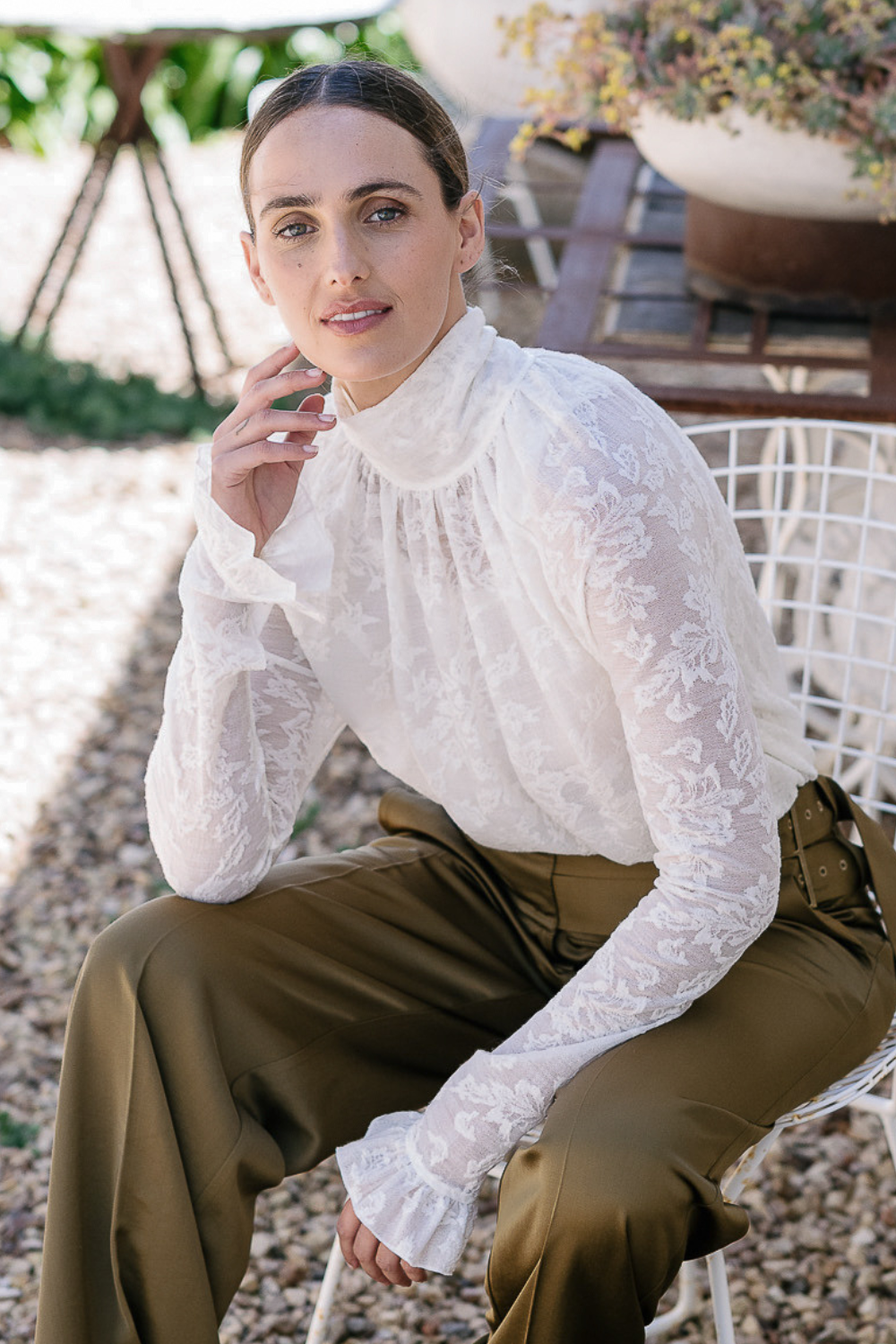 M.A.Dainty Veil Blouse Cream