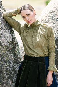 M.A.Dainty Veil Blouse Moss