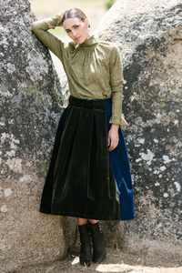 M.A.Dainty Veil Blouse Moss