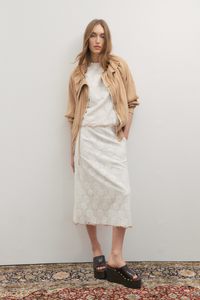 Maevarii Gathered Collar Jacket Mocha Mousse