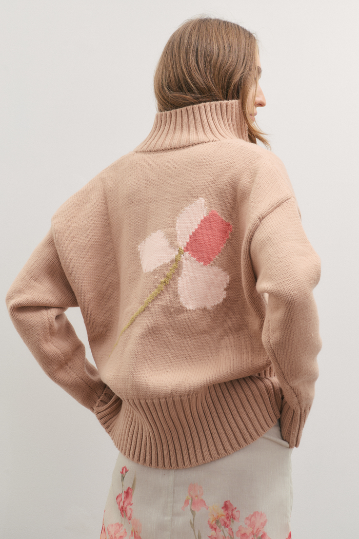 Maevarii Knit Bomber Rose Beige