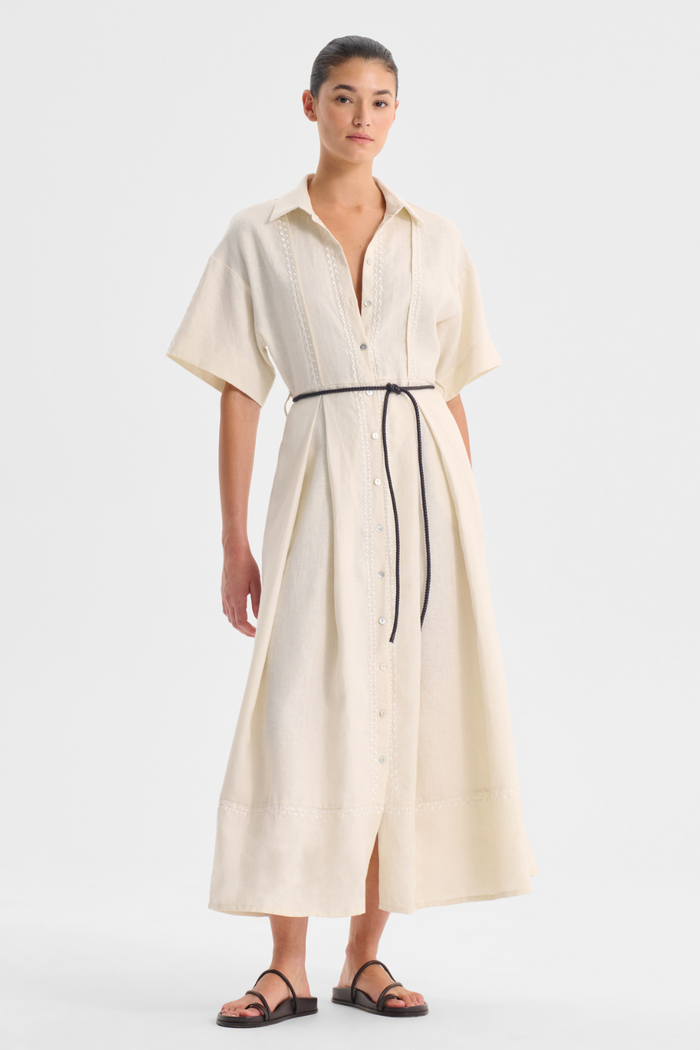 Morrison Maisey Linen Dress Ecru