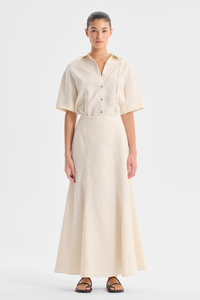 Morrison Linen Skirt Ecru