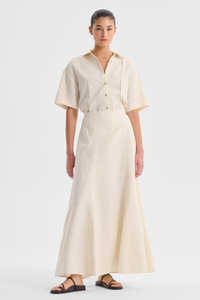 Morrison Linen Skirt Ecru