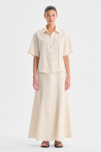 Morrison Linen Skirt Ecru