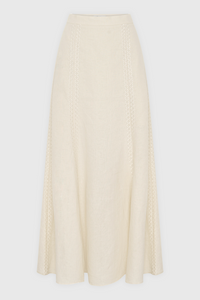 Morrison Linen Skirt Ecru