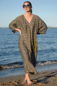 Curate Making It Purr-Fect Dress Leopard Palm Pre-Order