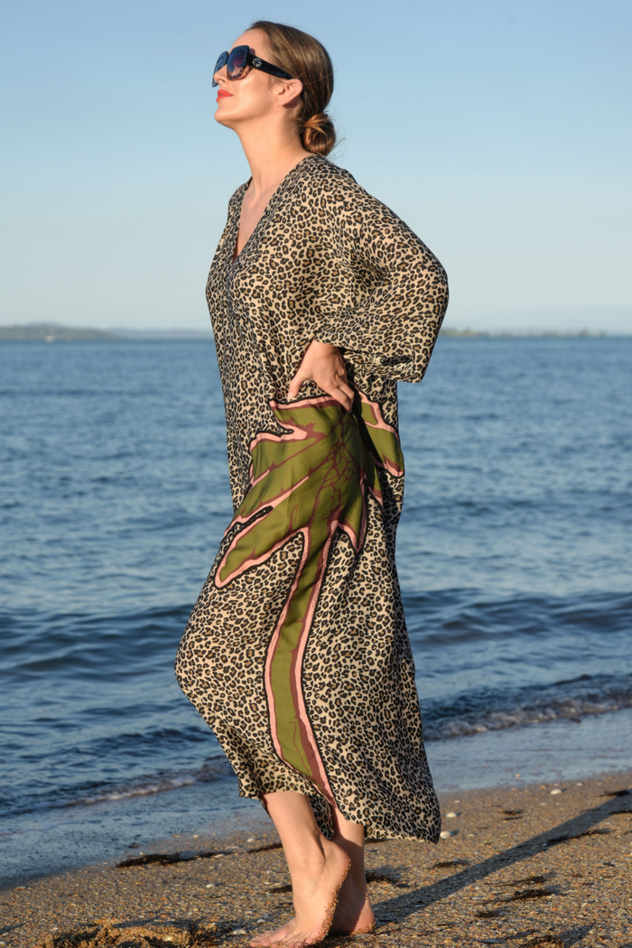 Curate Making It Purr-Fect Dress Leopard Palm Pre-Order