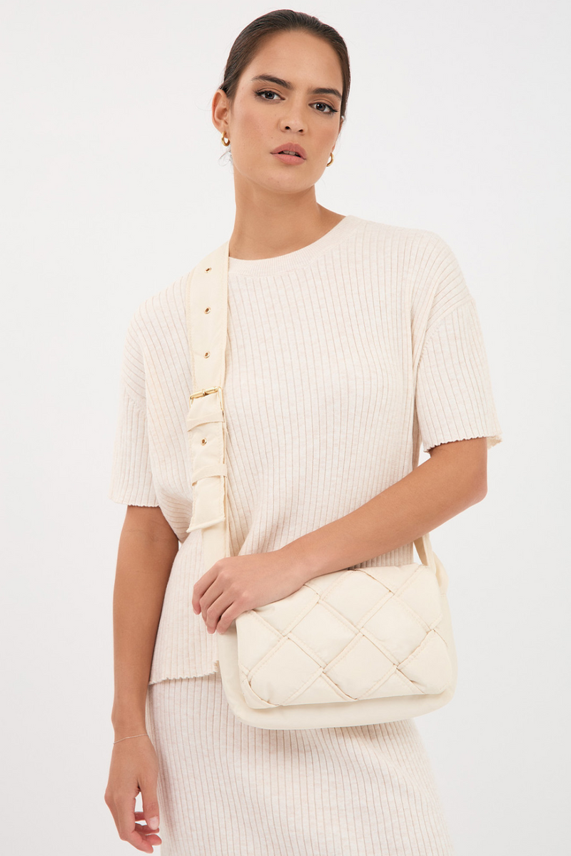 Adorne Martina Cross Body Bag Cream