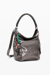Desigual Metallic Backpack with Large Logo
