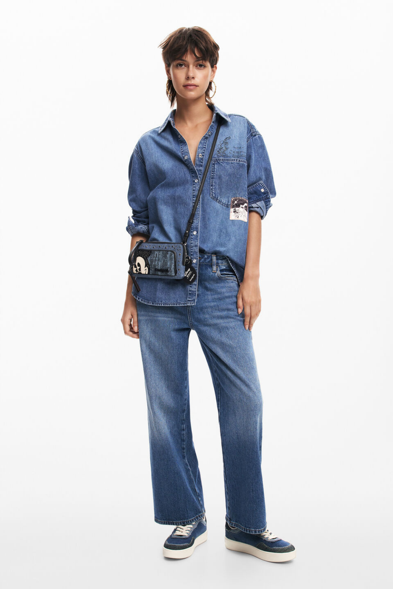 Desigual Mickey Mouse Denim Shirt