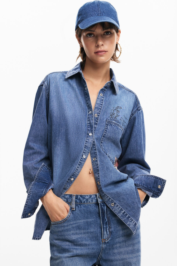 Desigual Mickey Mouse Denim Shirt