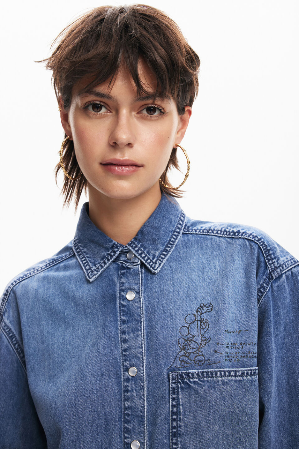 Desigual Mickey Mouse Denim Shirt