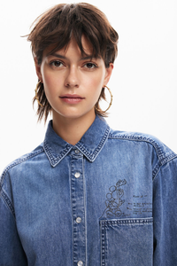 Desigual Mickey Mouse Denim Shirt