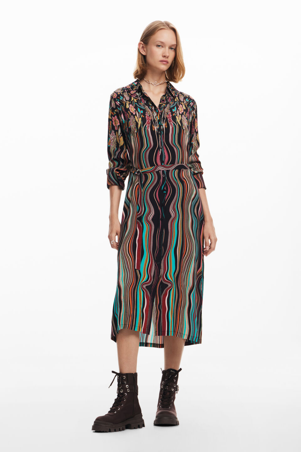 Desigual Midi Shirt Dress