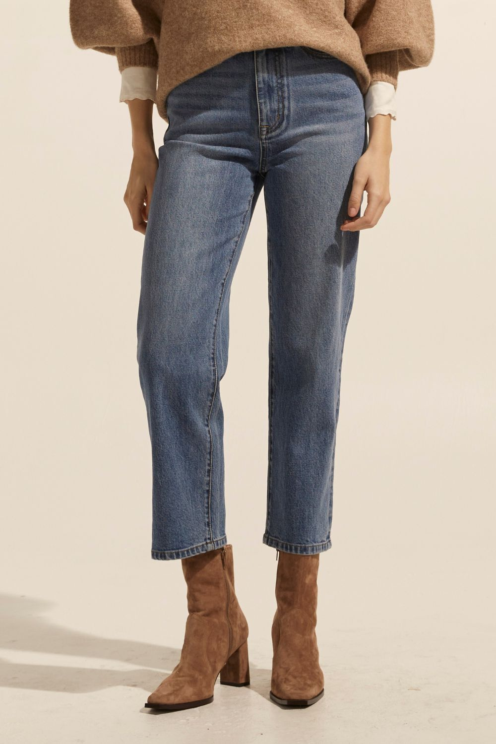 Zoe Kratzman Tariff Jean Mid Wash Denim