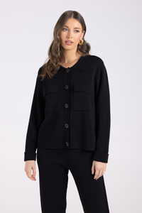 Two T's Cropped Milano Jacket Black
