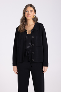 Two T's Cropped Milano Jacket Black