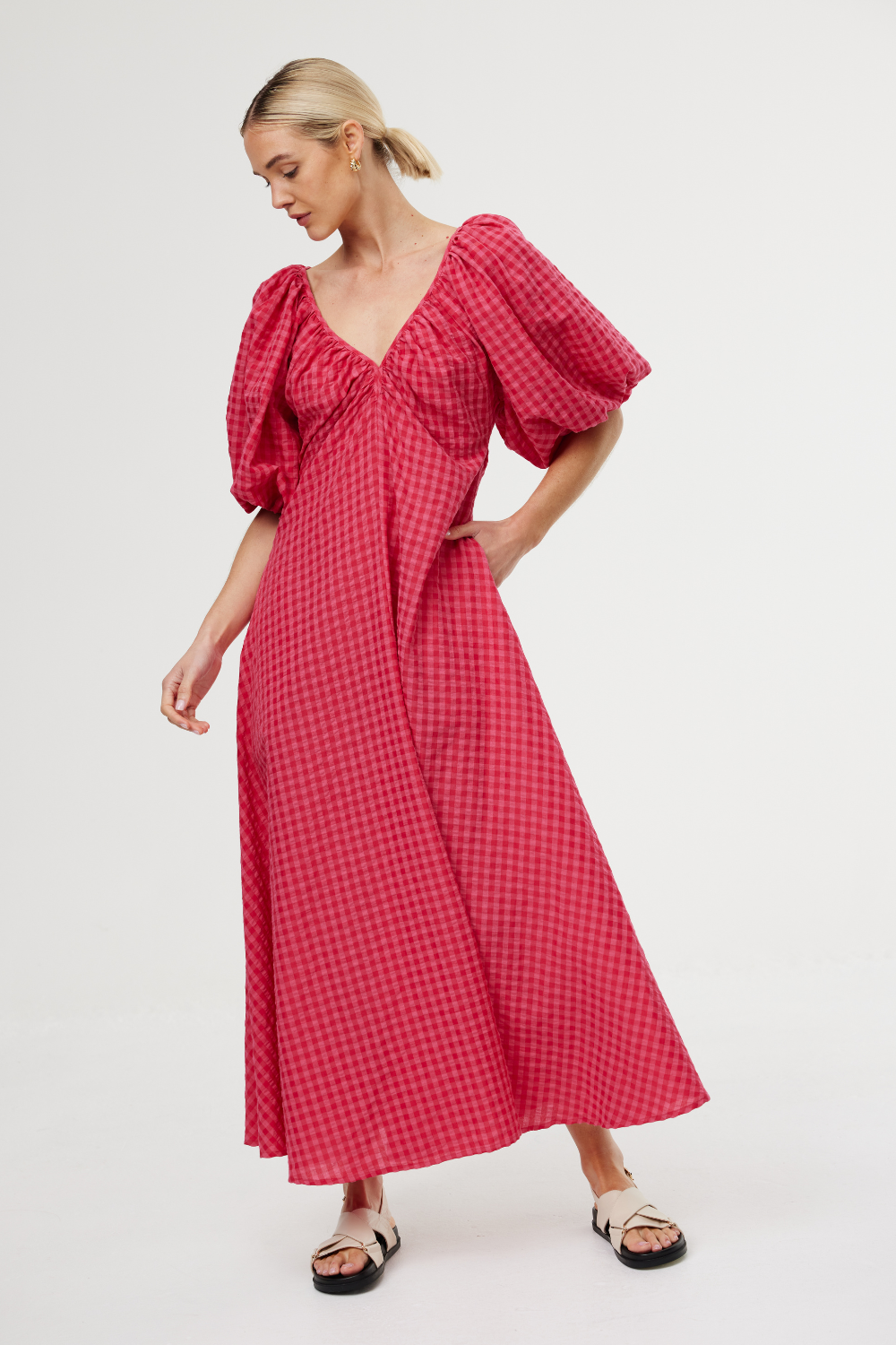 Kinney Mimi Dress Rosas Gingham