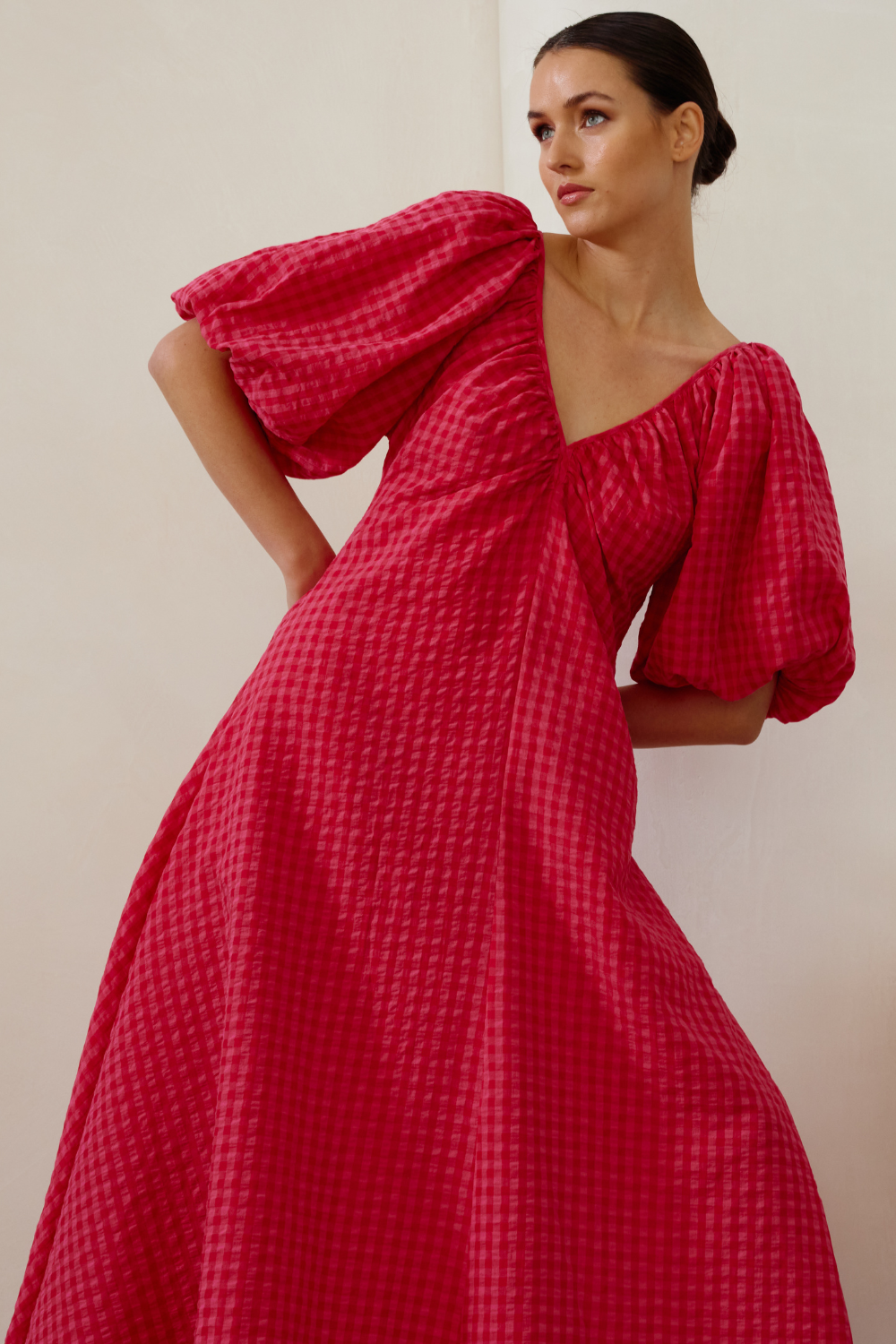 Kinney Mimi Dress Rosas Gingham