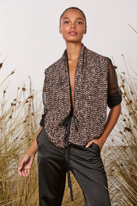 M.A.Dainty Miranda Jacket Pink Black Sequin