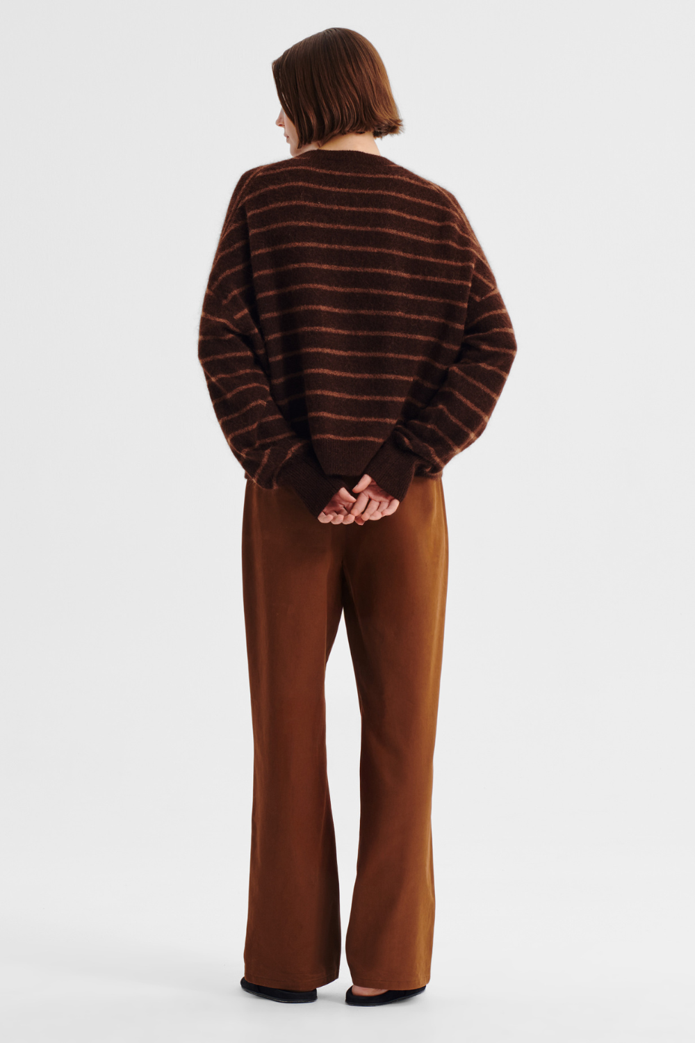 Morrison Albi Knit Pullover Toffee Stripe