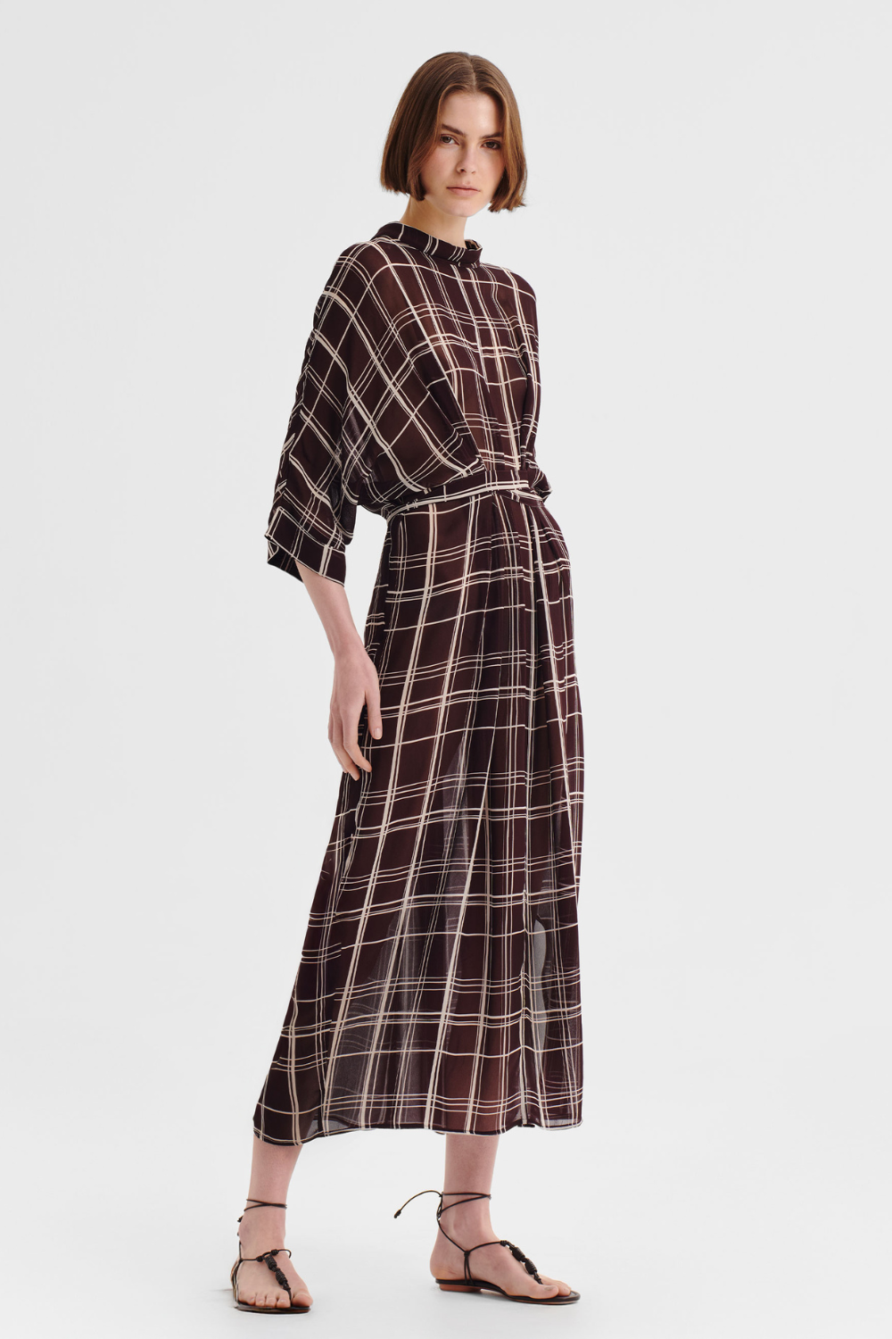 Morrison Francis Wrap Dress Chocolate Print
