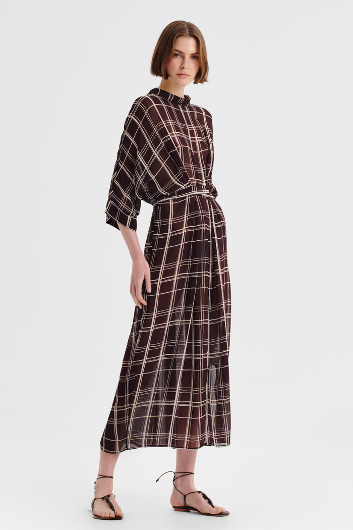 Morrison Francis Wrap Dress Chocolate Print
