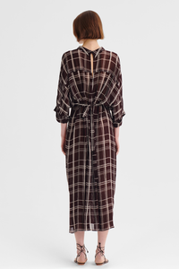 Morrison Francis Wrap Dress Chocolate Print
