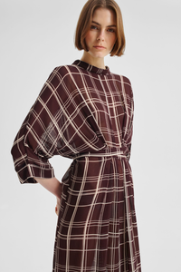Morrison Francis Wrap Dress Chocolate Print