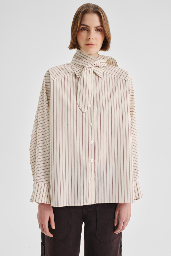 Morrison McKenna Stripe Shirt Ecru