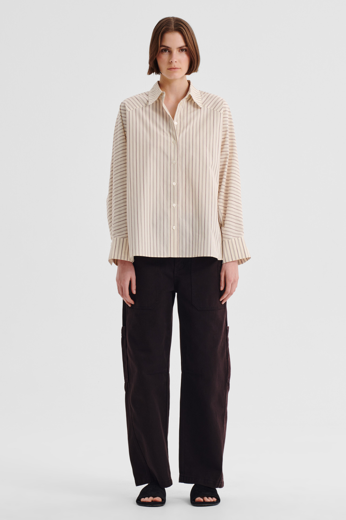 Morrison McKenna Stripe Shirt Ecru